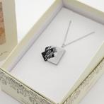 ZILVER OF GOUDKLEURIGE LIEFDESKETTING MET BRIEF – RVS, Verzenden, Nieuw, Zilver, Overige materialen