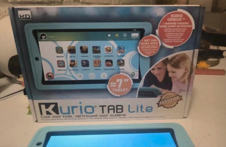 Kurio Tab Lite licht blauw ophalen kinrooi, Computers en Software, Android Tablets, Zo goed als nieuw, 32 GB, Ophalen of Verzenden