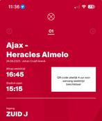 Ajax - Heracles Almelo, Tickets en Kaartjes, Eén persoon, Augustus