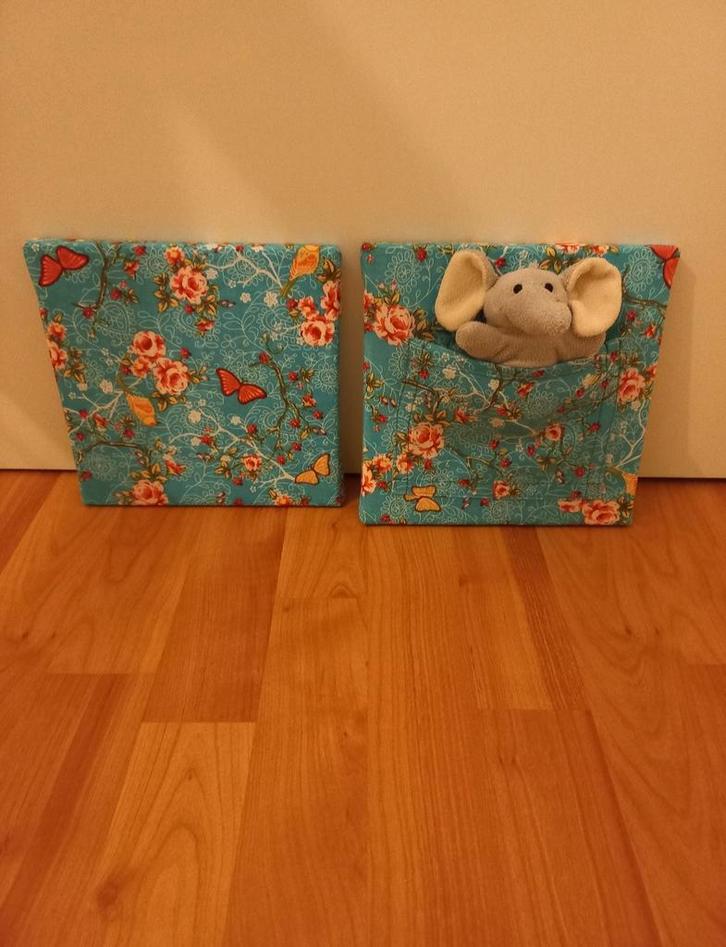 Wanddecoratie met Olifant Knuffel, Kinderen en Baby's, Kinderkamer | Inrichting en Decoratie, Zo goed als nieuw, Wanddecoratie