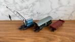 Märklin Marklin 3 Stuks Goederenwagon Hijskraan Rijtuig H0, Gebruikt, Gelijkstroom of Wisselstroom, Wagon, Ophalen of Verzenden