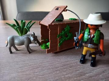 Playmobil Stroper met val en wrattenzwijn - 4833 COMPLEET  beschikbaar voor biedingen