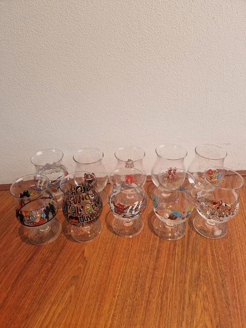 DUVEL bierglazen collectie tien stuks in erg goede staat!, Verzamelen, Biermerken, Zo goed als nieuw, Glas of Glazen, Duvel, Ophalen