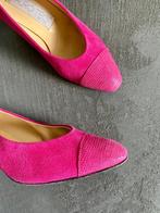 i522 Mauro Teci maat 39 suede-leren pumps schoenen hak roze, Mauro Teci, Zwart, Ophalen of Verzenden, Zo goed als nieuw