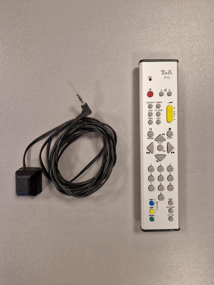 ✅ T+A F12 afstandsbediening + E2000 IR-ontvanger – getest, Audio, Tv en Foto, Afstandsbedieningen, Zo goed als nieuw, Ophalen of Verzenden
