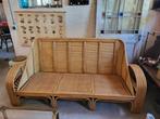 Vintage Rotan Bamboe Bank, Ophalen, Riet of Rotan, Gebruikt, 150 tot 200 cm