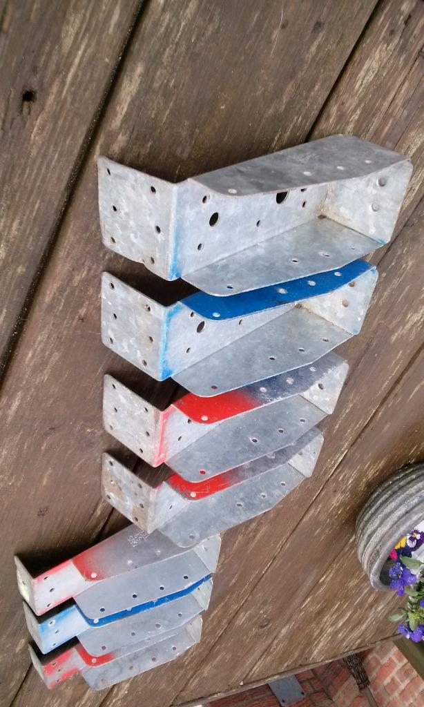 Bouw balk muur opwaaiankers balkschoenen RVS bouten strippen, Doe-het-zelf en Verbouw, IJzerwaren en Bevestigingsmiddelen, Zo goed als nieuw