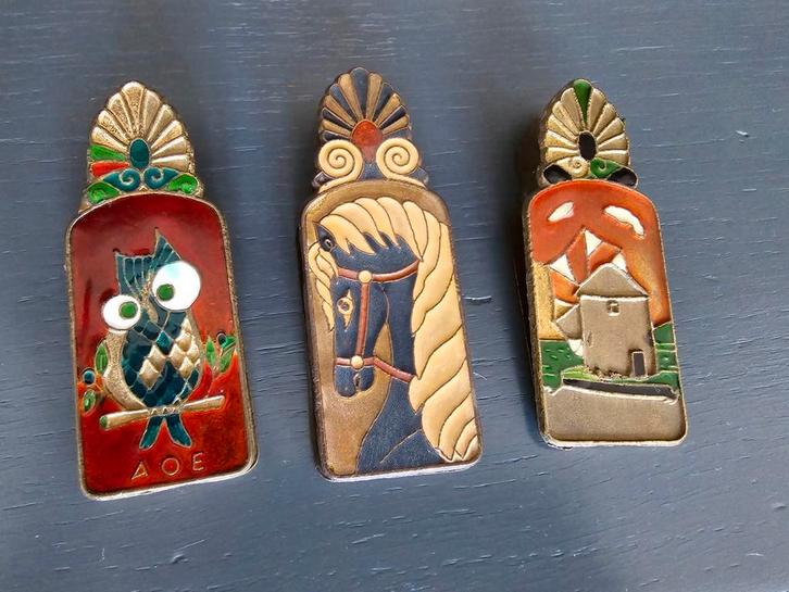 Prachtige antieke koperen Art Deco cloisonné papierklemmen, Antiek en Kunst, Antiek | Kantoor en Zakelijk, Ophalen of Verzenden