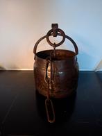 Oude ijzeren lijmpot ketel pot, Antiek en Kunst, Antiek | Koper en Brons, Ophalen of Verzenden