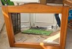 Massief grenen spiegel, gemaakt door meubelmaker, Ophalen, Zo goed als nieuw, Rechthoekig, Minder dan 100 cm