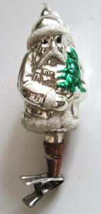 Oude Kerstbal: Kerstman 01 op knijper met Kerstboom, Diversen, Kerst, Ophalen of Verzenden