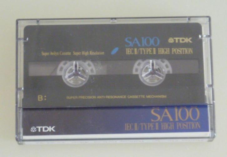1 TDK SA Super Avilyn High Resolution cassettebandje C100, Cd's en Dvd's, Cassettebandjes, Zo goed als nieuw, Overige genres, 1 bandje