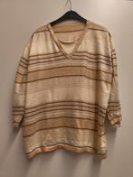 Gestreept V-hals Trui, Kleding | Dames, Truien en Vesten, Beige, Maat 42/44 (L), Ophalen of Verzenden, Onbekend
