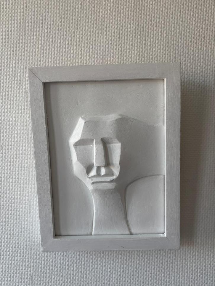 Handmade Wall Art – Minimalist Face Sculptures - Set of 3, Antiek en Kunst, Kunst | Schilderijen | Modern, Ophalen