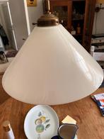 Lampenkap melkglas, Antiek, Gebruikt, Wit, Rond