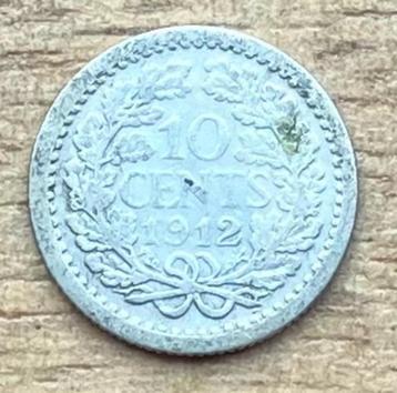 10 cent 1912 Wilhelmina beschikbaar voor biedingen