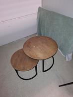 Set van 2 ronde bijzettafels, Ophalen, Minder dan 45 cm, Minder dan 55 cm, Gebruikt