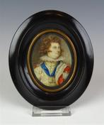 Portret miniatuur George IV, Antiek en Kunst, Kunst | Schilderijen | Klassiek, Ophalen