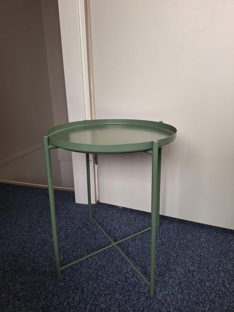 IKEA Bijzettafel - groen, Ophalen, Minder dan 45 cm, Minder dan 55 cm, Metaal of Aluminium