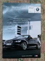 Product informatie brochure BMW M3 convertible E93 2008, Boeken, Auto's | Folders en Tijdschriften, BMW, BMW, Ophalen of Verzenden