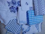 Brocante linnengoed blauw wit bloemen, Ophalen