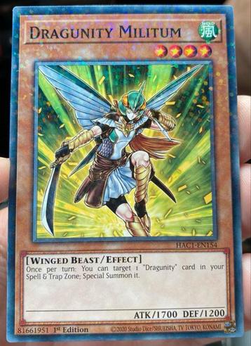 Yu-Gi-Oh! Dragunity Militum HAC1 1st Edition ! beschikbaar voor biedingen
