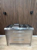 Professionele Boretti kookplaat + ladekast (Gratis bezorgen), Witgoed en Apparatuur, Kookplaten, 5258sh, Gebruikt, Dewitgoedexpert