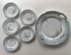 Gebak-servies: taartbord + 5 schoteltjes, Schlackenwerth, Antiek en Kunst, Antiek | Servies los, Ophalen