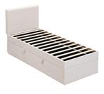 Nieuw!! EENPERSOONS bed HOOFDBORD crème stof, Ophalen, Nieuw, Eenpersoons, 90 cm