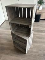 Landelijk houten kistjeskastje | Stoer opbergrek, Ophalen, Gebruikt, Hout
