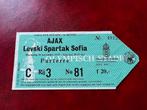 Voetbal kaartje AJAX - Levski Spartak Sofia 26 nov 1975 UEFA, Gebruikt, Ophalen of Verzenden, Ajax, Poster, Plaatje of Sticker