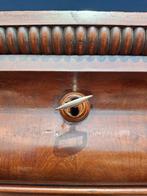 Antieke Biedermeier mahoniehouten linnenkast, meiden kast, Ophalen, Gebruikt, 100 tot 150 cm, Antiek vintage  Biedermeier