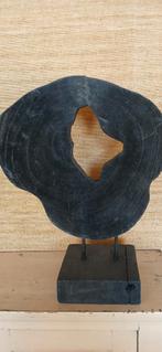 Zwart houten ornament boomstam met gat,  ring ca 40x35, Ophalen of Verzenden, Zo goed als nieuw