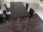 Bartafel met 4 krukken, Huis en Inrichting, Tafels | Eettafels, Ophalen, Gebruikt, 100 tot 150 cm, 50 tot 100 cm