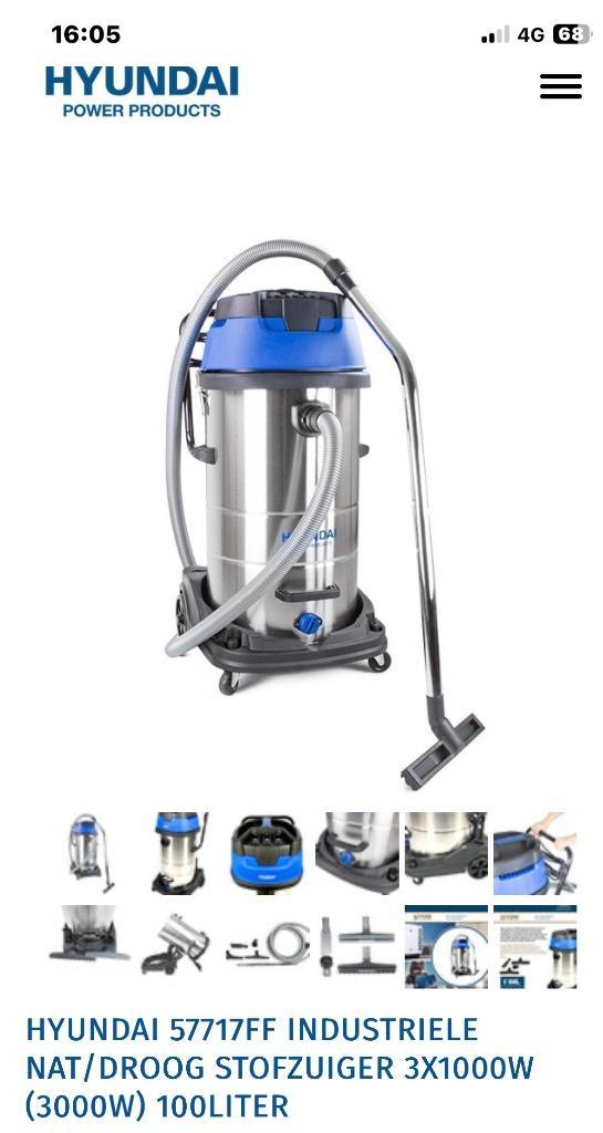 waterstofzuiger Hyundai 57717 FF, Doe-het-zelf en Verbouw, Reinigingsmachines, Nieuw, Waterstofzuiger, Ophalen of Verzenden