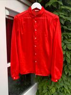 Vintage rode blouse, merk La Helmold, maat 38, Maat 38/40 (M), Ophalen of Verzenden, Zo goed als nieuw, La Helmond