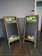 FuzeTea reclame bord klapbaar origineel nooit gebruikt, Ophalen of Verzenden, Nieuw, Reclamebord