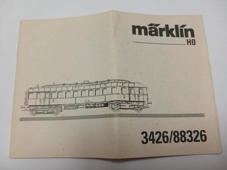 Marklin #3426 / #88326 gebruiksaanwijzing, Hobby en Vrije tijd, Modeltreinen | H0, Gebruikt, Wagon, Wisselstroom, Märklin, Ophalen of Verzenden