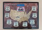 Landkaart usa vs Amerika Route 66 plattegrond wandbord, Nieuw, Ophalen of Verzenden