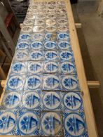 40 antieke bloempot tegels en 12 oude bijbeltekst tegels, Antiek en Kunst, Ophalen