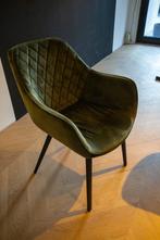 8x Boston Velvet eetkamerstoelen groen, Ophalen, Hout, Overige kleuren, Zo goed als nieuw
