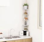 NIEUW wit hoekWandplank met 5 planken 127,5x20x20cm, Ophalen of Verzenden, Nieuw