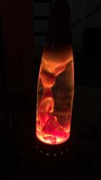 Vintage lava lamp jaren ’60-’70 zalmroze – retro sfeerlamp, Gebruikt, Ophalen of Verzenden, Minder dan 50 cm, Glas