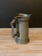 Antieke tinnen maatbeker 2 deciliter JN Meeuws, Antiek en Kunst, Ophalen of Verzenden