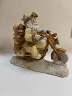 Kerstman met Beer op Motor decoratie, Ophalen of Verzenden, Zo goed als nieuw, Kunststof, Dierenbeeld