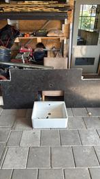 Keukenbladen belgisch hardsteen met gootsteen, Huis en Inrichting, Ophalen, 75 cm of meer, Zwart, 150 tot 200 cm