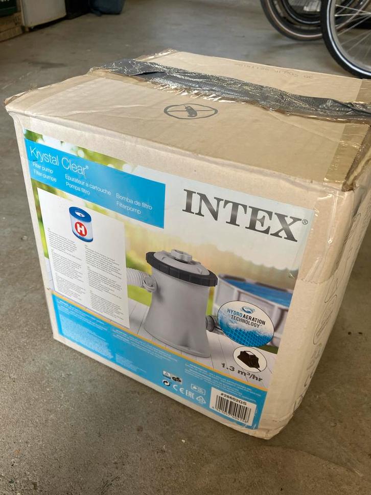 Intex Filterpomp 1.25m3/u - met doos, Tuin en Terras, Zwembad-toebehoren, Nieuw, Zwembadpomp, Ophalen of Verzenden