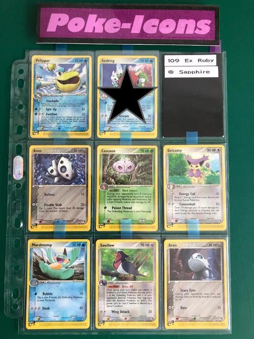 2003 Ex Rubby & Sapphire (109 set), Hobby en Vrije tijd, Verzamelkaartspellen | Pokémon, Zo goed als nieuw, Meerdere kaarten, Ophalen of Verzenden
