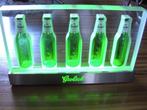 GROLSCH LICHTBAK MET 5 PIJPJES IN KUNSTOF DISPLAY, Verzamelen, Ophalen, Zo goed als nieuw, Reclamebord, Plaat of Schild, Grolsch