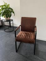 stijlvolle cognacbruine eetkamerstoelen van Loods 5, Ophalen of Verzenden, Gebruikt, Bruin, Vier